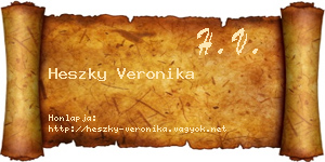 Heszky Veronika névjegykártya